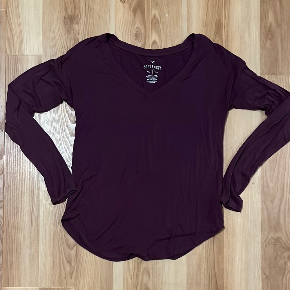 American Eagle Outfitters Purple Top